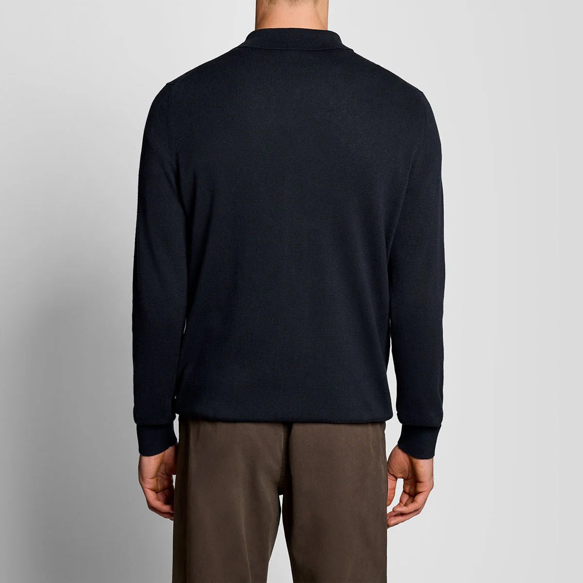 LYLE & SCOTT COTTON KNITTED SHIRT KN2415V DARK NAVY