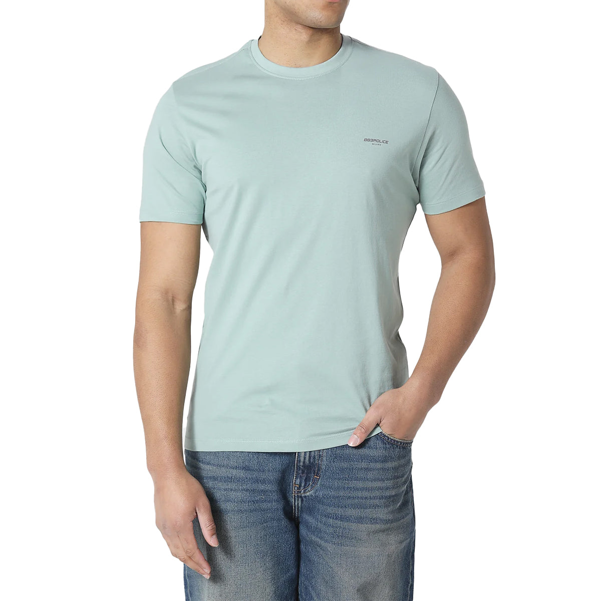 883 POLICE ICAS T-SHIRT PALE AQUA
