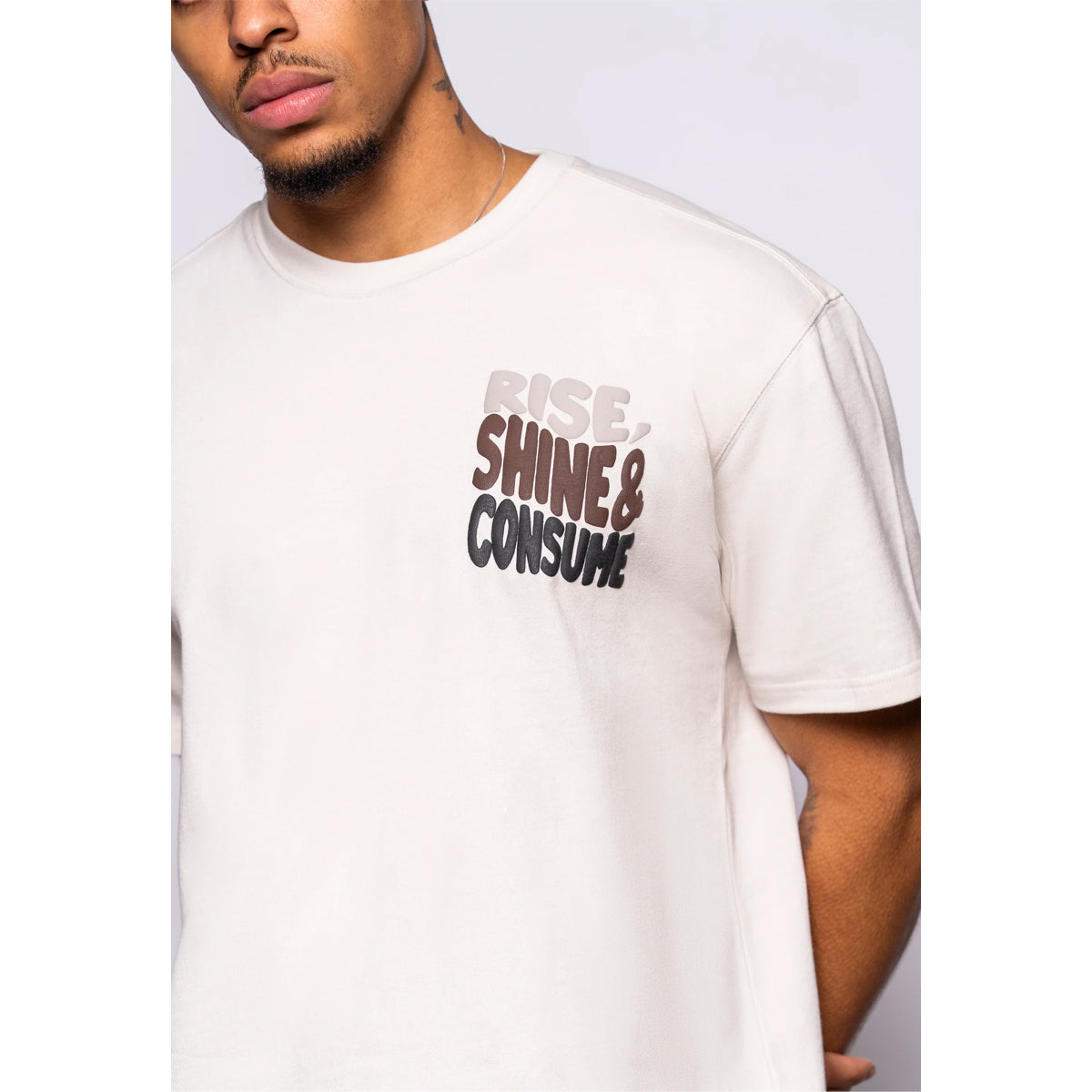 FRESH FLAVOURS CREW NECK RISE WHITE T-SHIRT