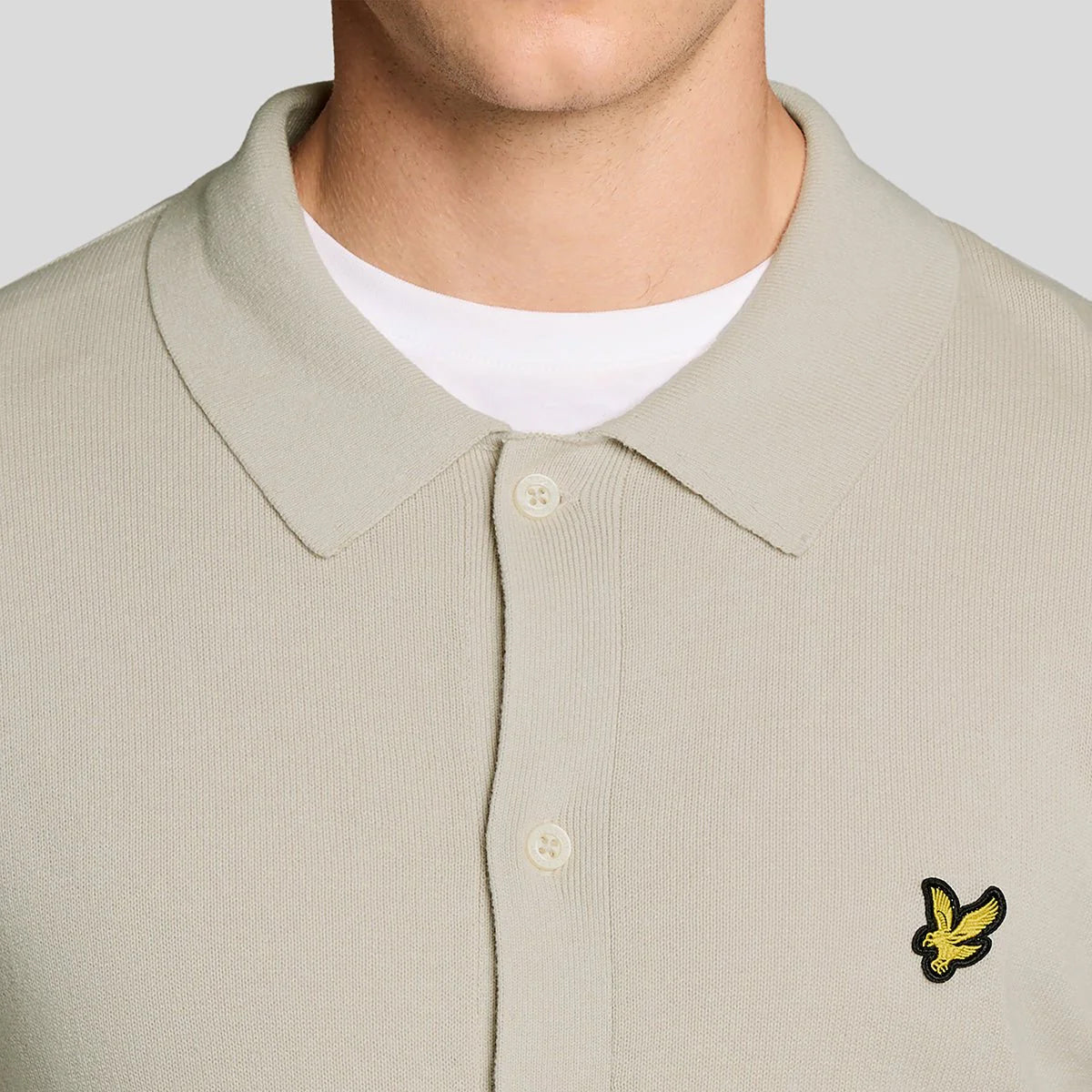 LYLE & SCOTT COTTON KNITTED SHIRT KN2415V COVE