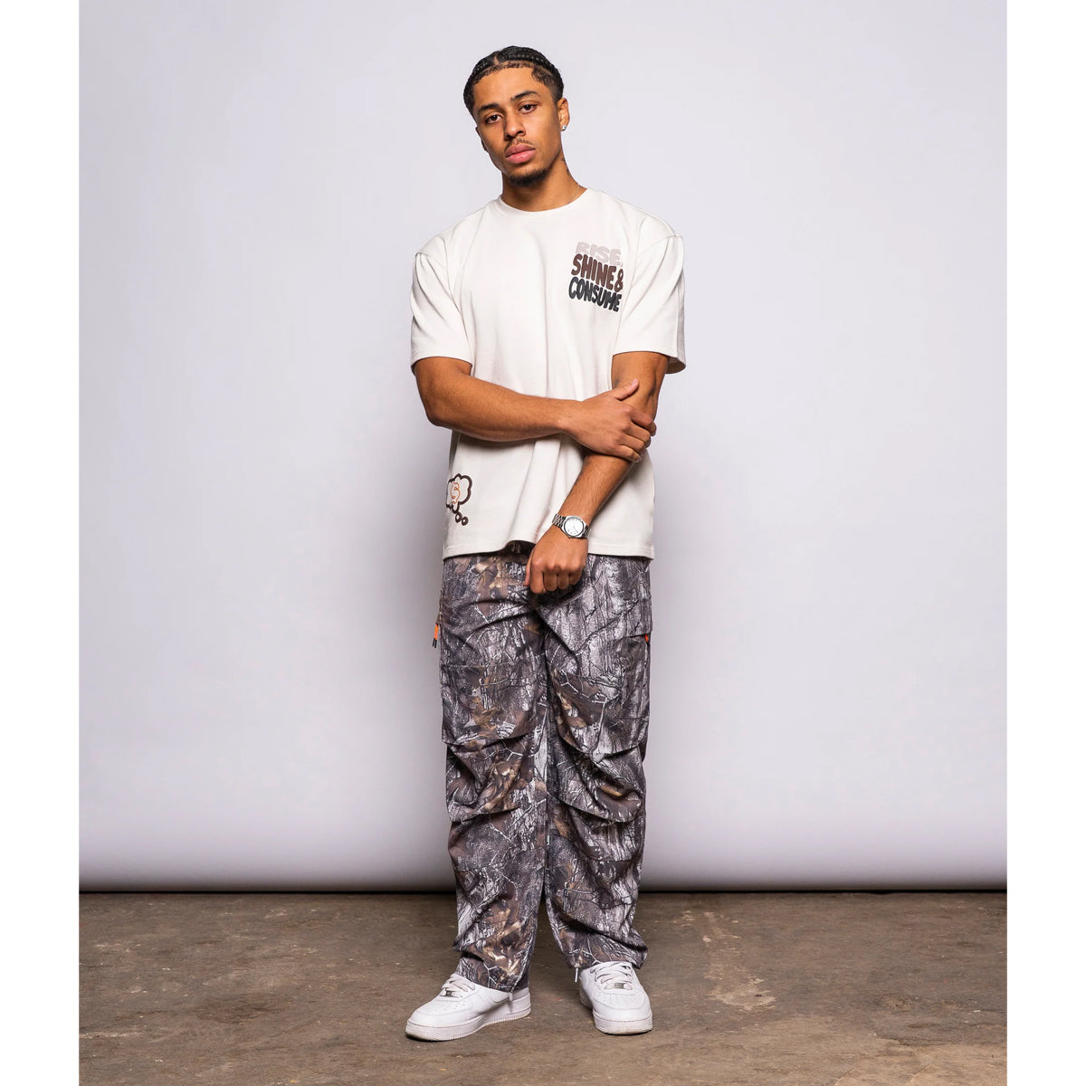 FRESH FLAVOURS CREW NECK RISE WHITE T-SHIRT