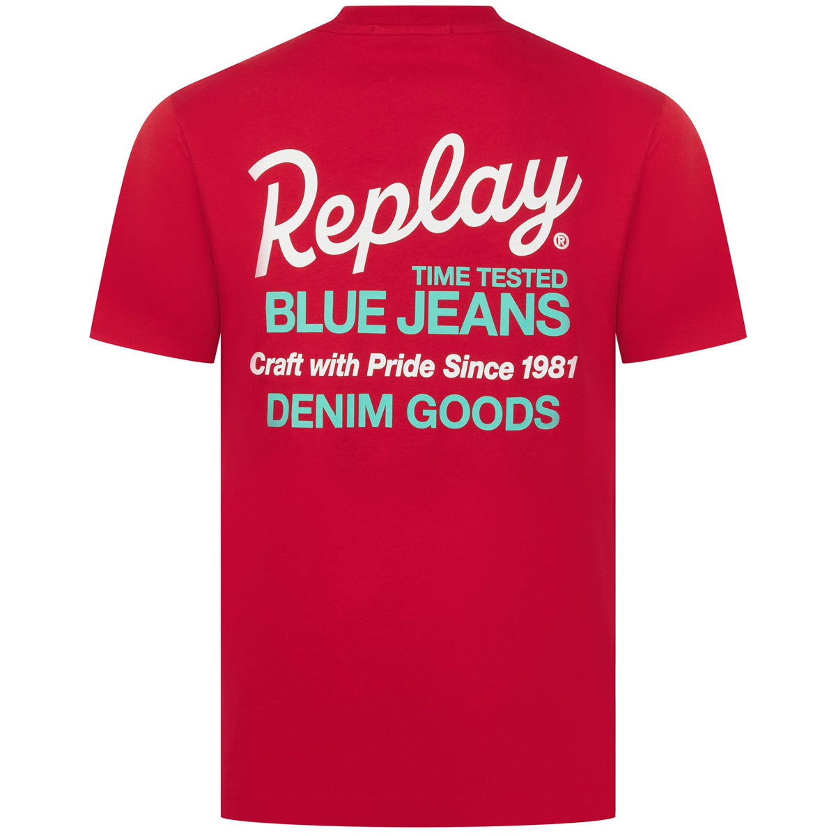 REPLAY FRONT & BACK LOGO RED T-SHIRT M3349