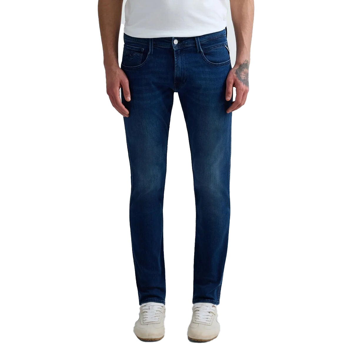 REPLAY ANBASS POWER STRETCH BLUE JEANS M914 41A C33 007