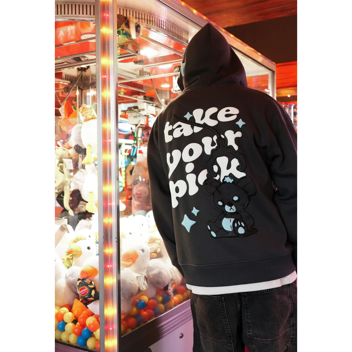 TAKE YOUR PICK CHARCOAL GREY OVERHEAD HOODY