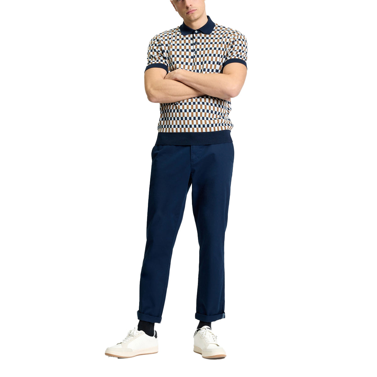 BEN SHERMAN ALL OVER JAQUARD POLO NAVY 1013472
