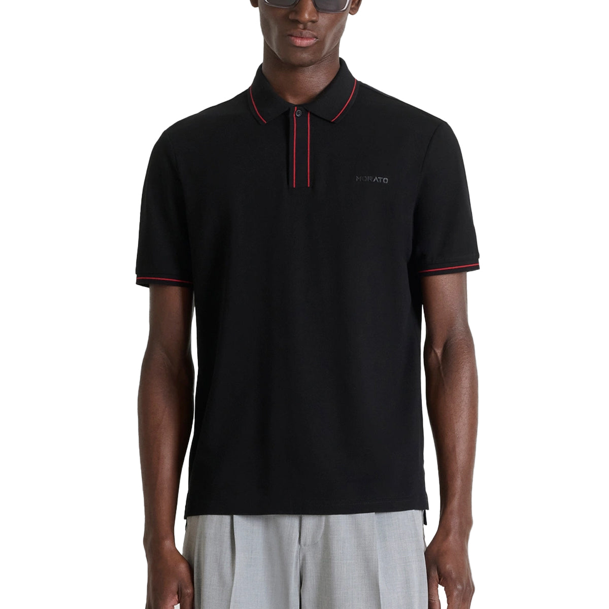 ANTONY MORATO TIPPED POLO BLACK MMKS02609