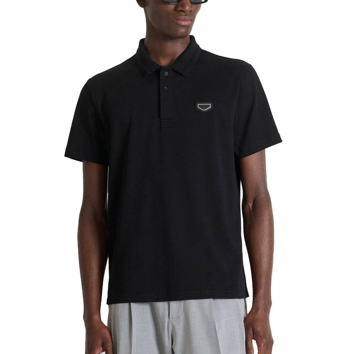ANTONY MORATO JERSEY POLO BLACK MMKS02610