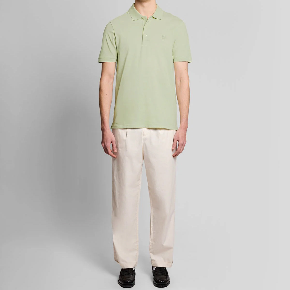 LYLE & SCOTT SUPERFINE POLO SHIRT SP2255TONT  TENDER GREENS