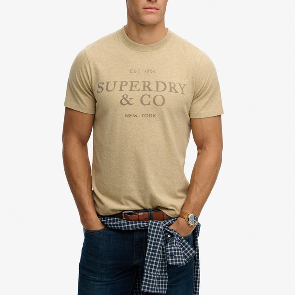 SUPERDRY 1954 COMPANY RELAXED T-SHIRT BEIGE MARL 1WY