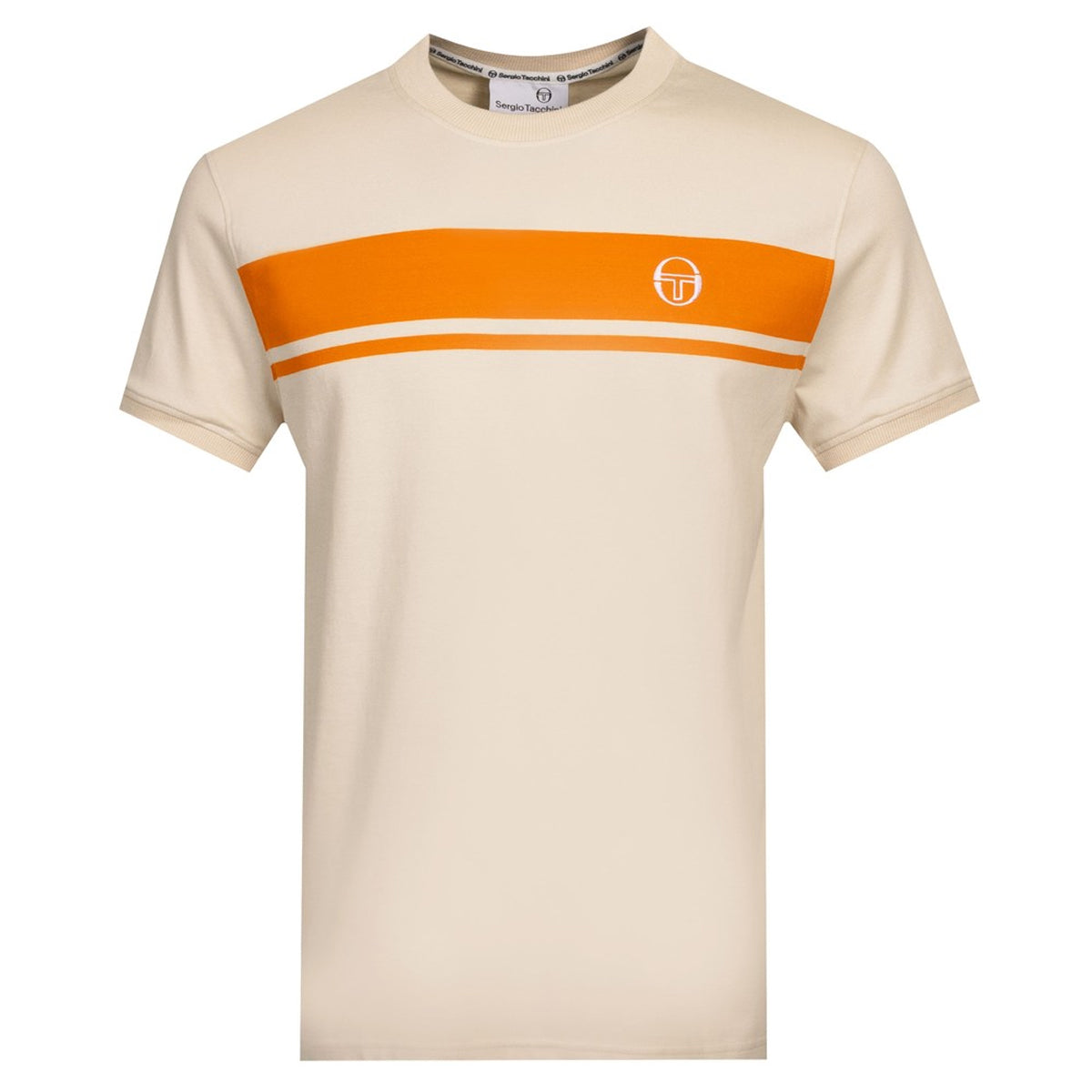 SERGIO TACCHINI MASTER CREW NECK T-SHIRT SANDSHELL/ORANGE PEPPER
