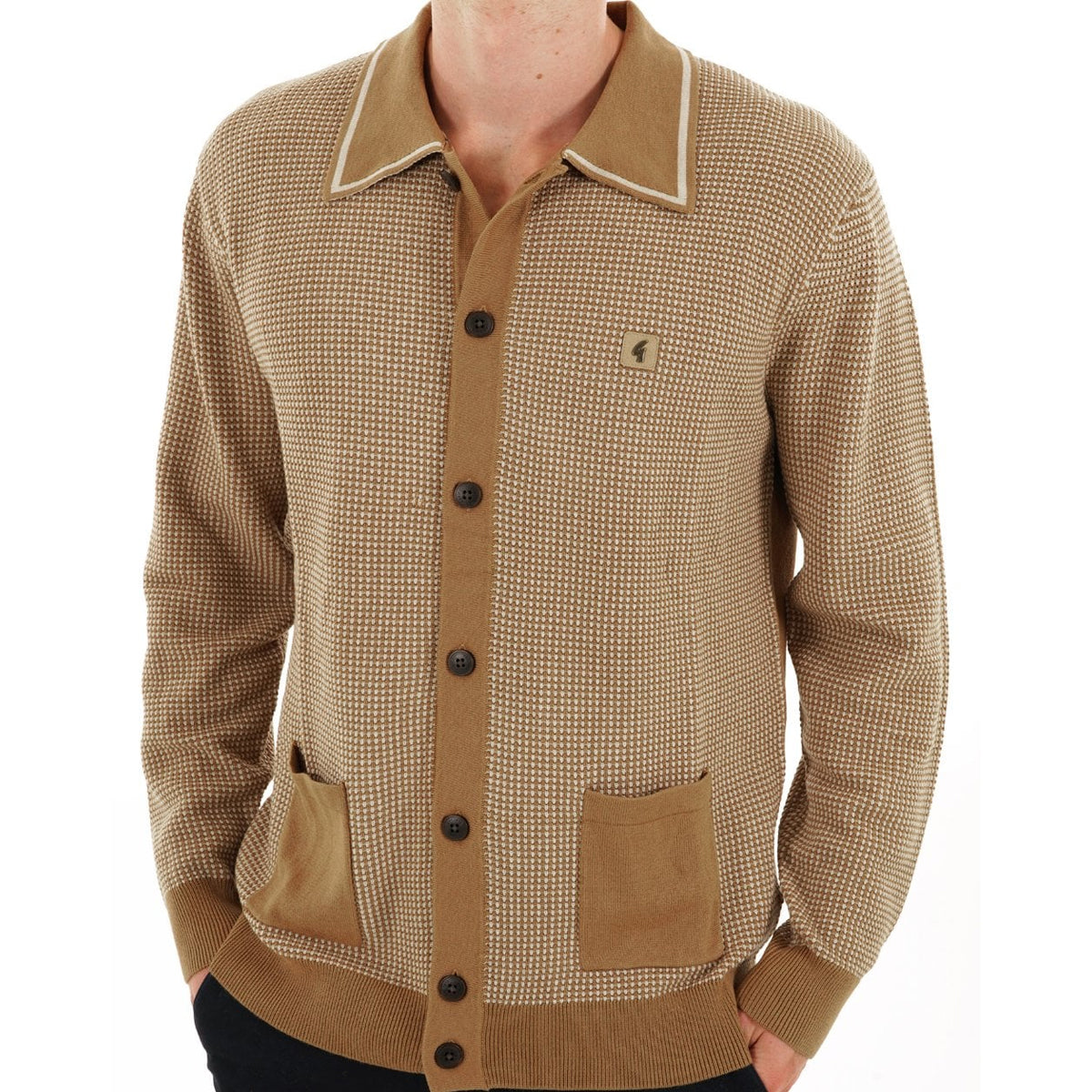 NOEL FULL BUTTON KNITTED JUMPER NUTMEG