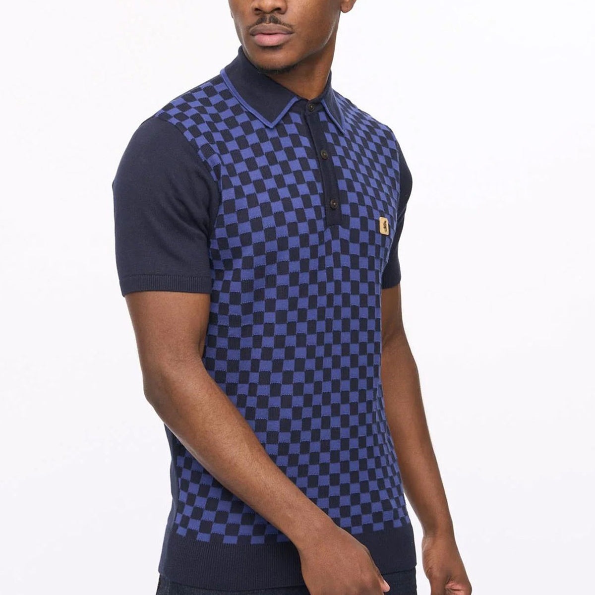 GABICCI DANSON NAVY KNIITED S/S POLO V56GM08