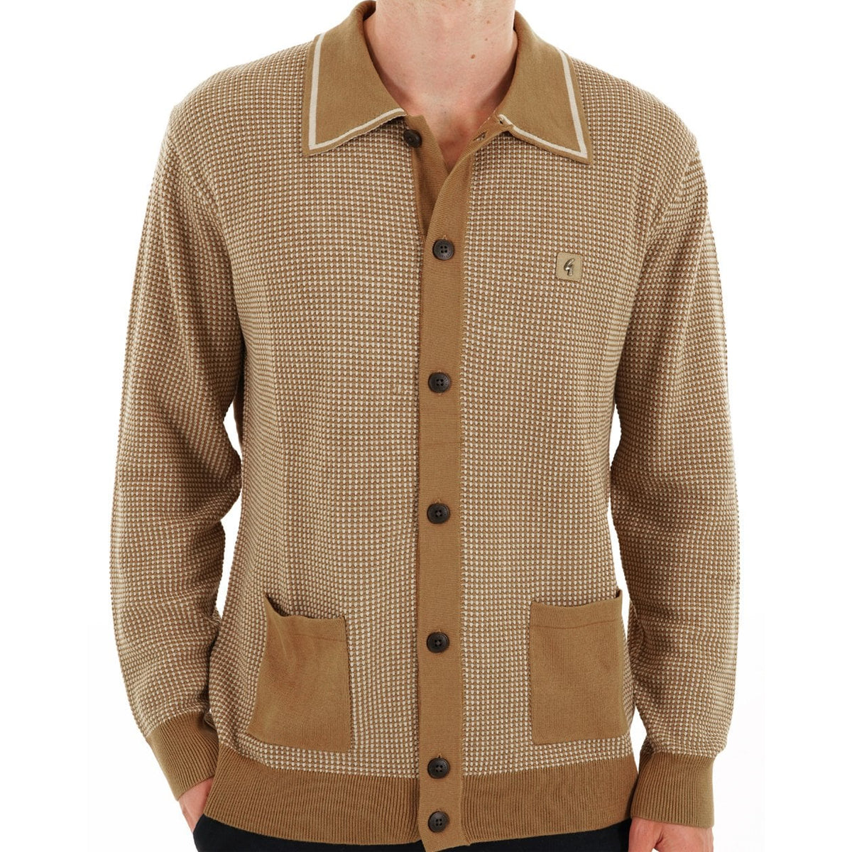 NOEL FULL BUTTON KNITTED JUMPER NUTMEG