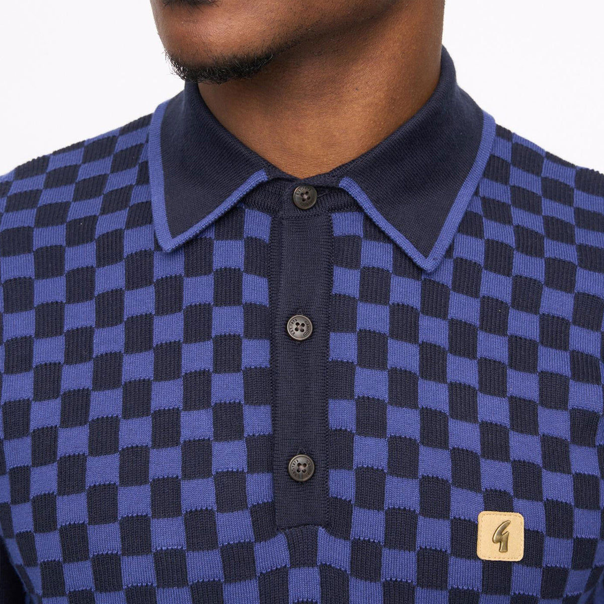 GABICCI DANSON NAVY KNIITED S/S POLO V56GM08