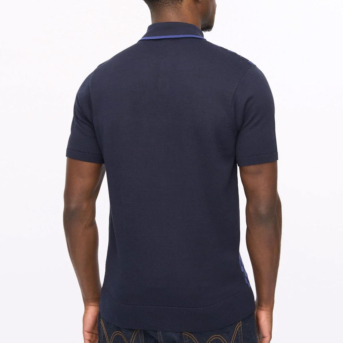 GABICCI DANSON NAVY KNIITED S/S POLO V56GM08