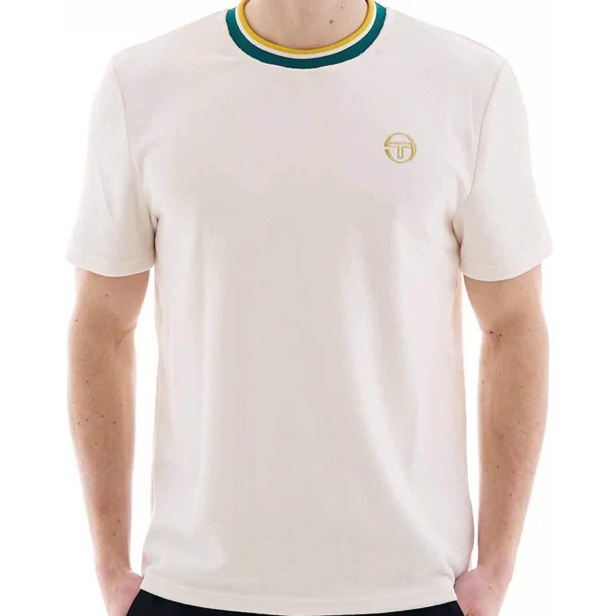 SERGIO TACCHINI MONTE VELOUR T-SHIRT GARDENIA