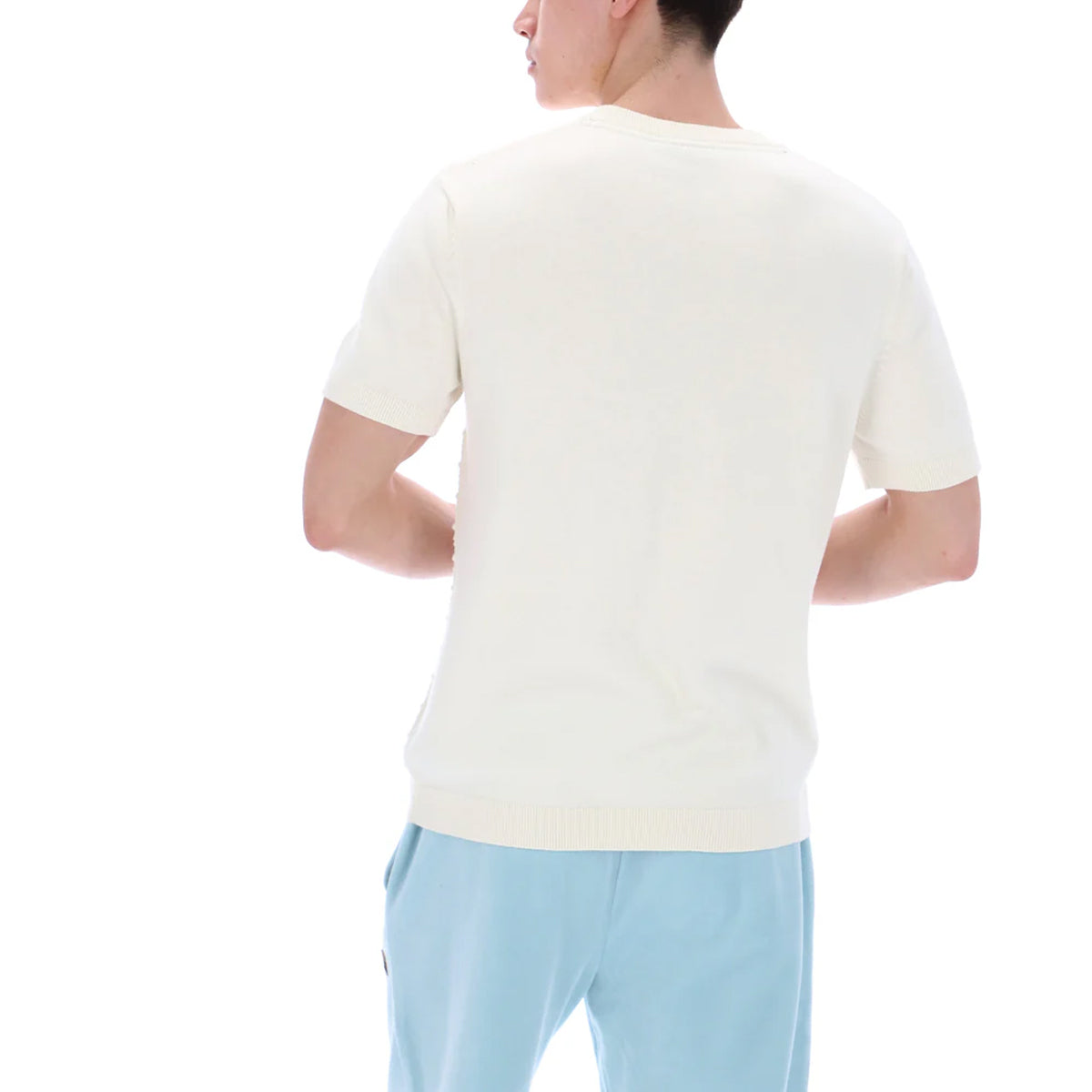 FILA DON TEXTURED KNITTED T-SHIRT COCONUT MILK