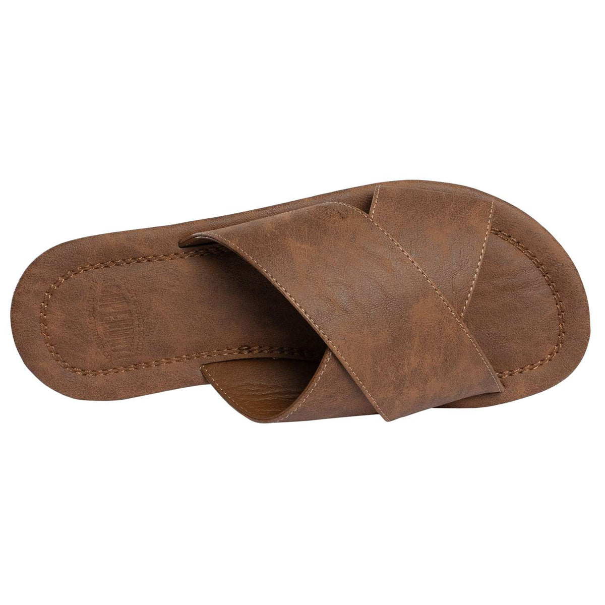 SUPERDRY VINTAGE CROSS STRAP SLIDE LIGHT BROWN CDD MF310286A