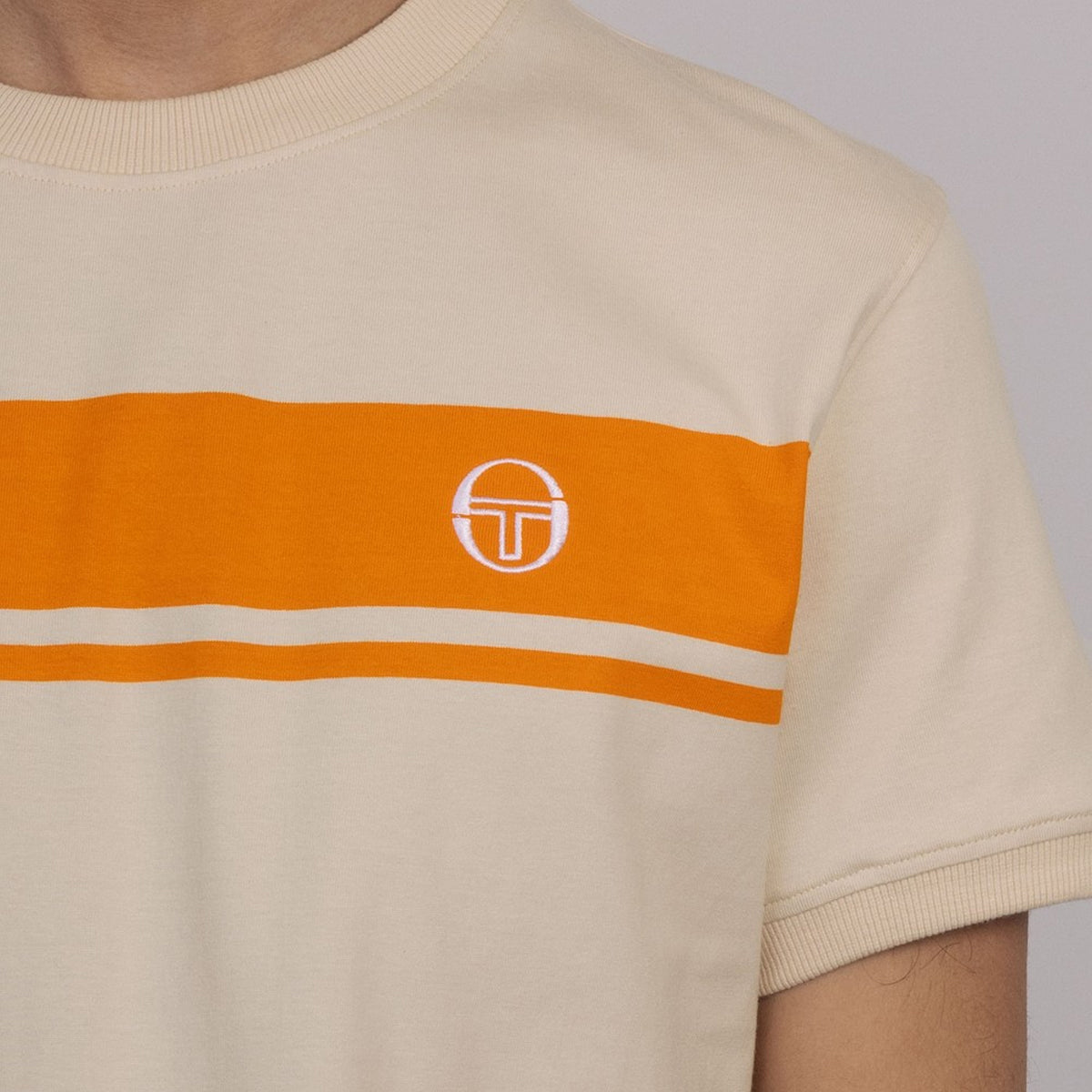 SERGIO TACCHINI MASTER CREW NECK T-SHIRT SANDSHELL/ORANGE PEPPER