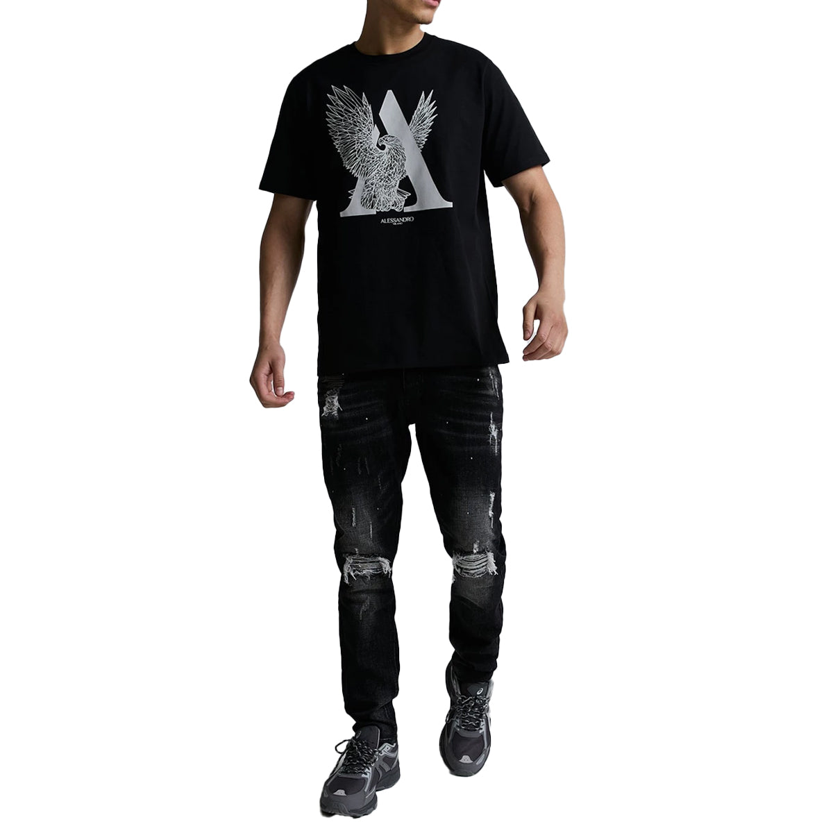 ALESSANDRO ZAVETTI AQUILA T-SHIRT BLACK