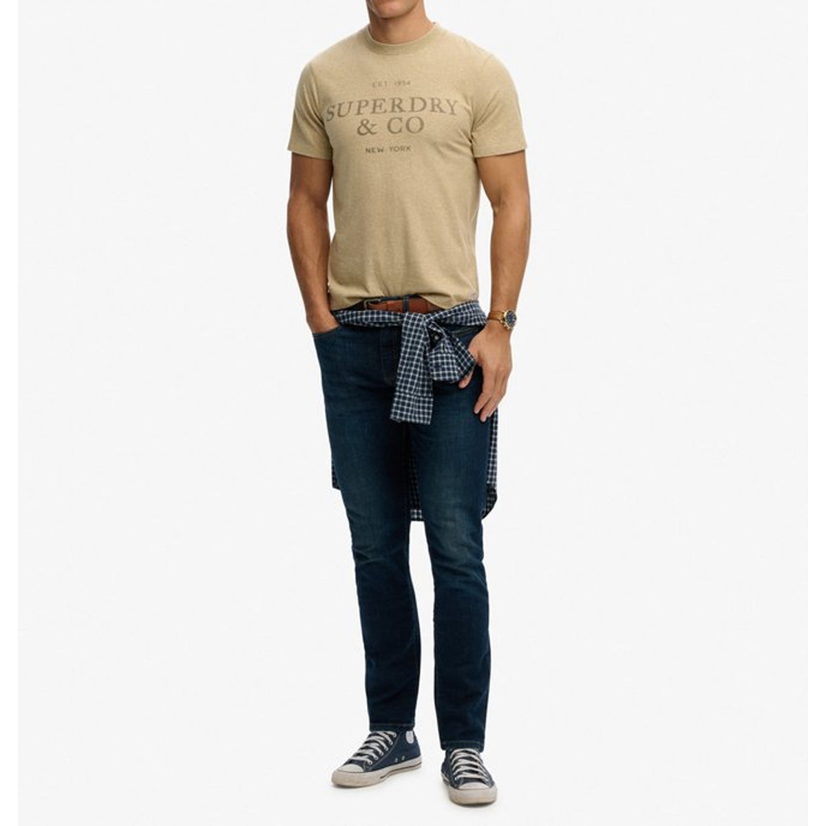 SUPERDRY 1954 COMPANY RELAXED T-SHIRT BEIGE MARL 1WY