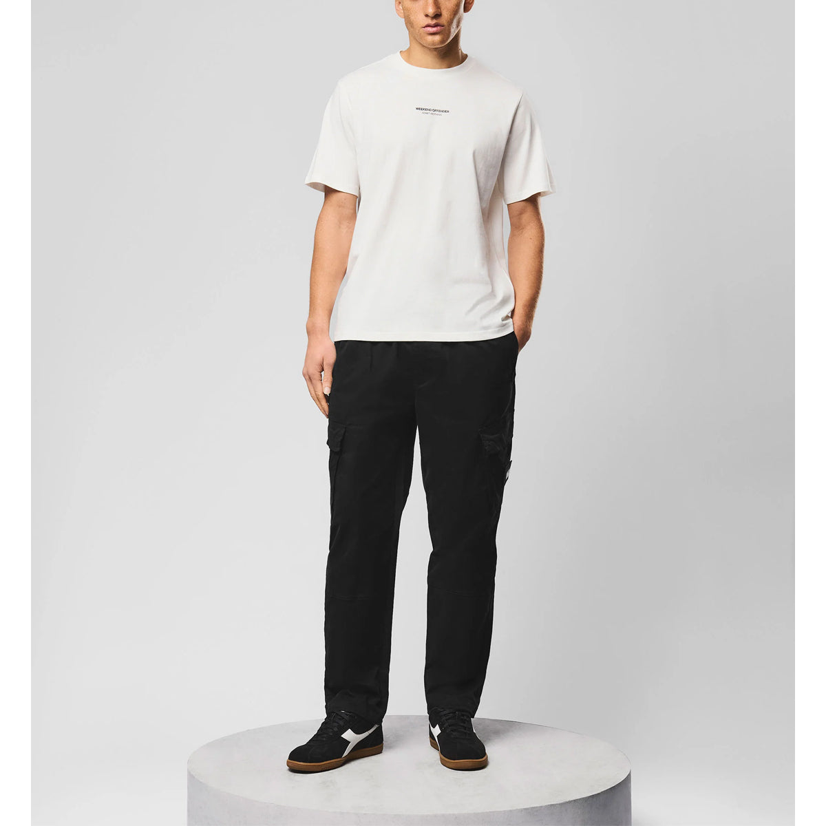 WEEKEND OFFENDER MILLERGROVE T-SHIRT GHOST/BLACK FOREST
