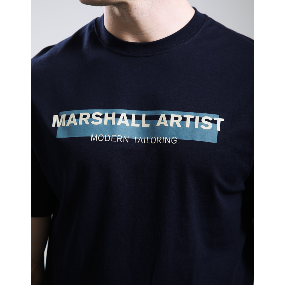 MARSHALL ARTIST SEAFIELD LOGO T-SHIRT NAVY