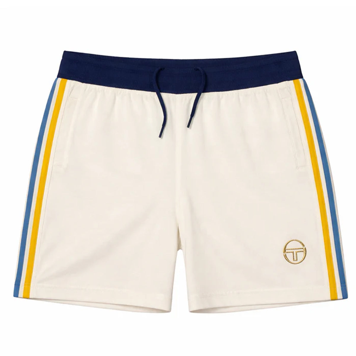 SERGIO TACCHINI MONTE VELOUR SHORTS GARDENIA/MARITIME BLUE