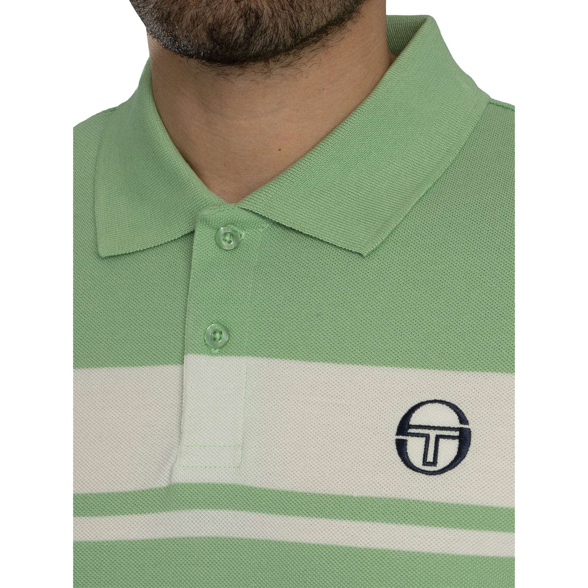 SERGIO TACCHINI YOUNGLINE POLO T-SHIRT QUIET GREEN/GARDENIA