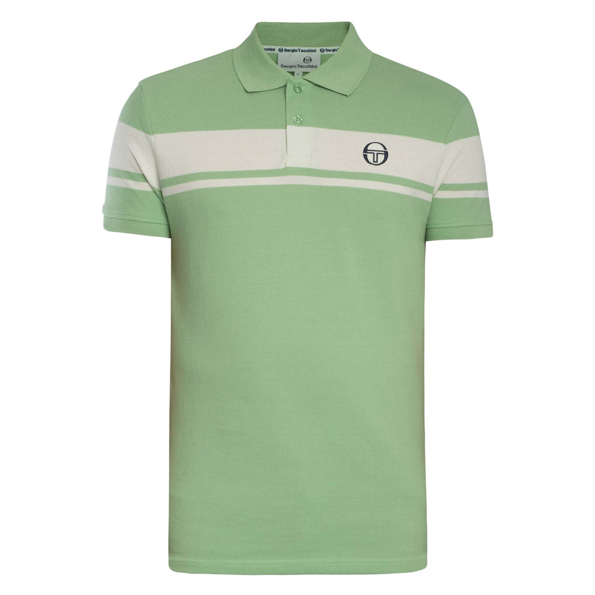SERGIO TACCHINI YOUNGLINE POLO T-SHIRT QUIET GREEN/GARDENIA