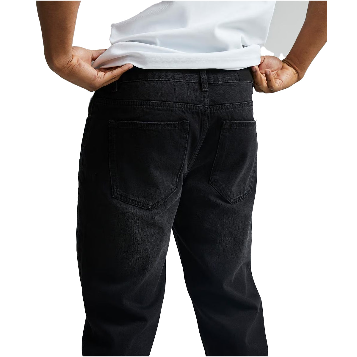 ALESSANDRO ZAVETTI LAZIO LOOSE FIT DENIM JEANS WASHED BLACK
