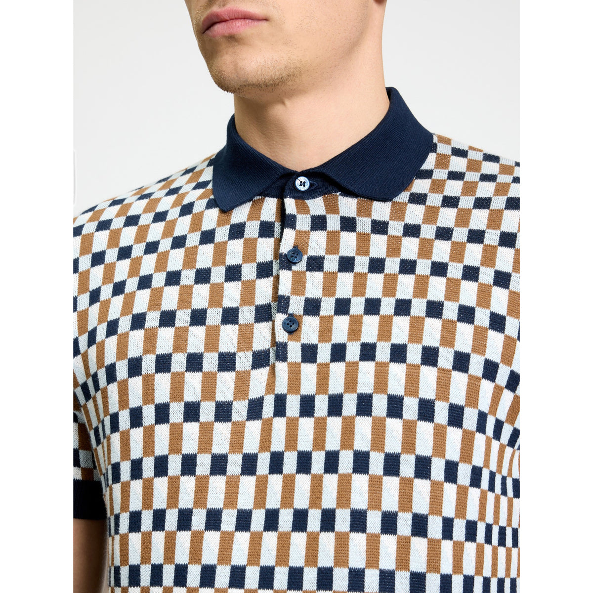 BEN SHERMAN ALL OVER JAQUARD POLO NAVY 1013472