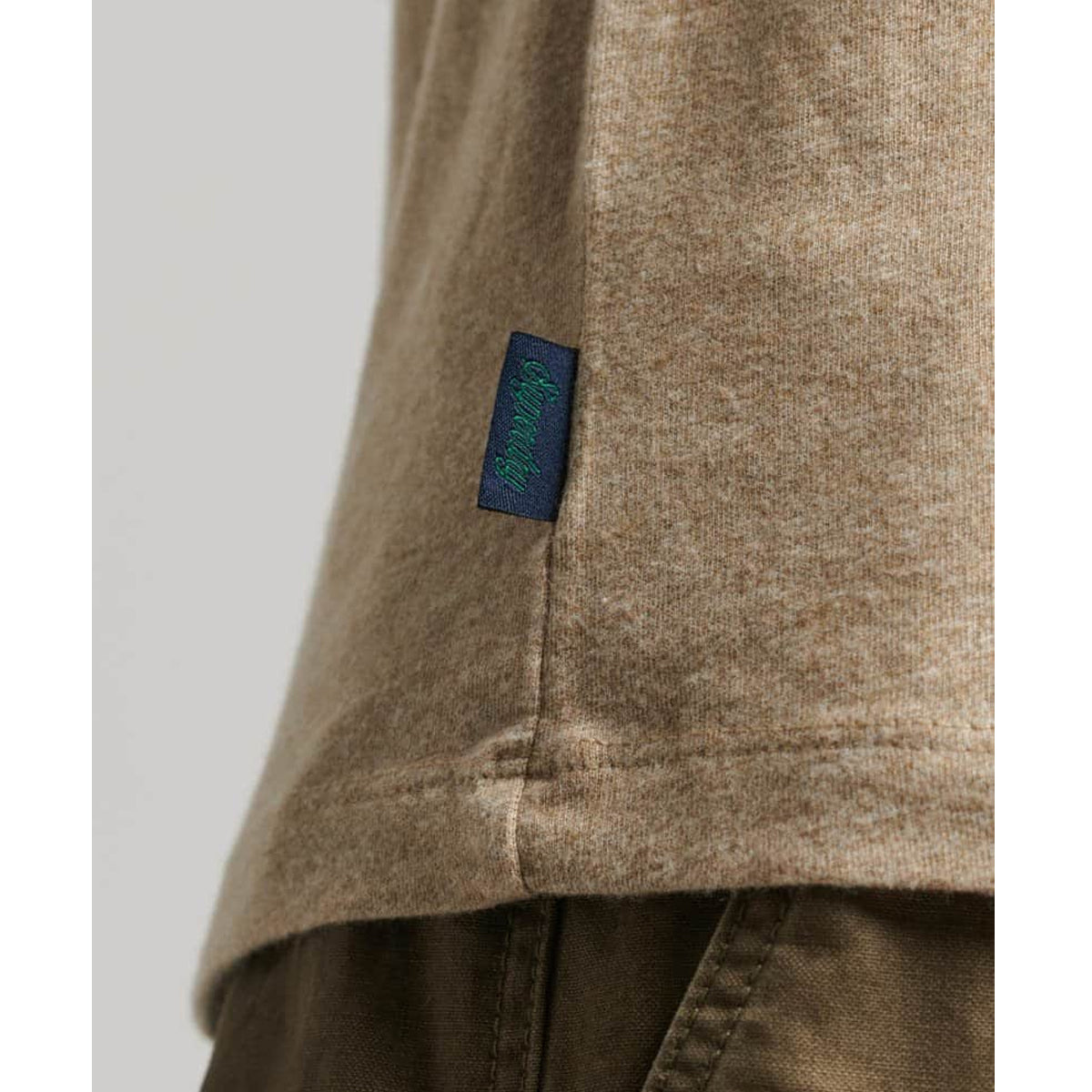 SUPERDRY ESSENTIAL LOGO EMB T-SHIRT TAN BROWN 9XE