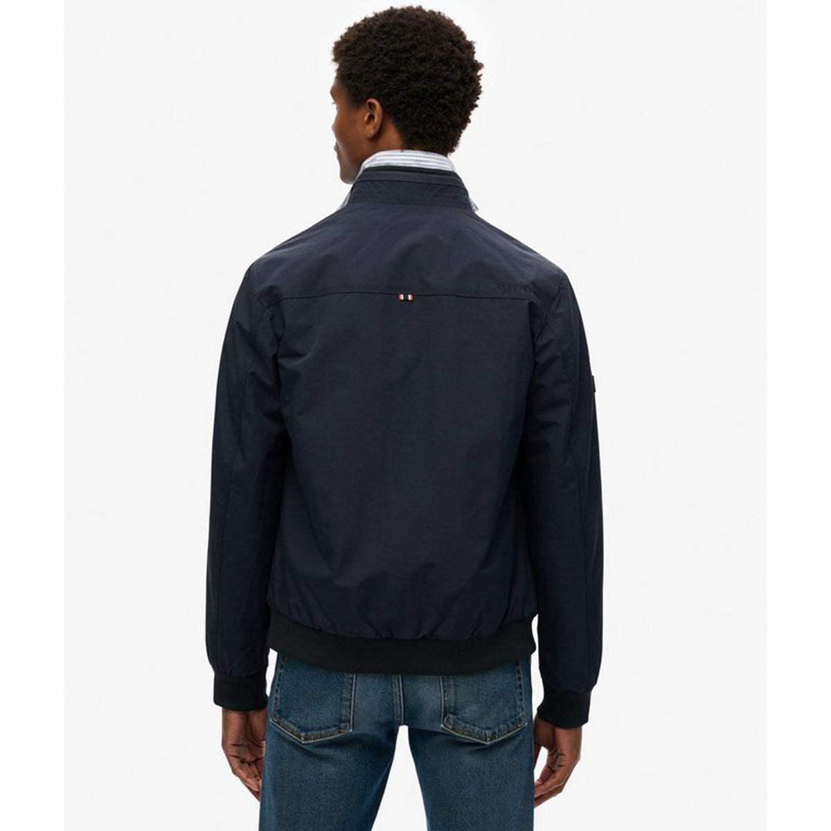SUPERDRY NYLON HERRINGTON ECLIPSE NAVY JACKET