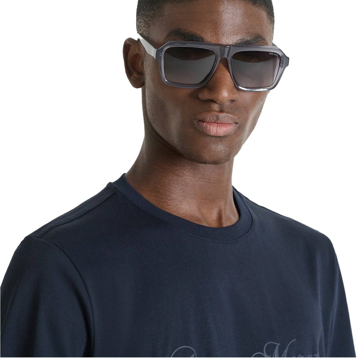 ANTONY MORATO SCRIPT LOGO  T-SHIRT MARINE NAVY MMKS02634