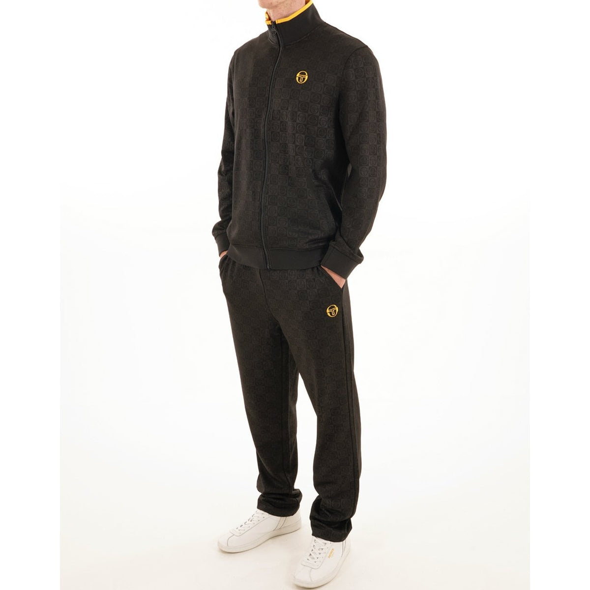 SERGIO TACCHINI SANTORO MONO BLACK TRACK TOP