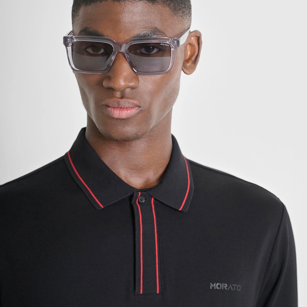 ANTONY MORATO TIPPED POLO BLACK MMKS02609