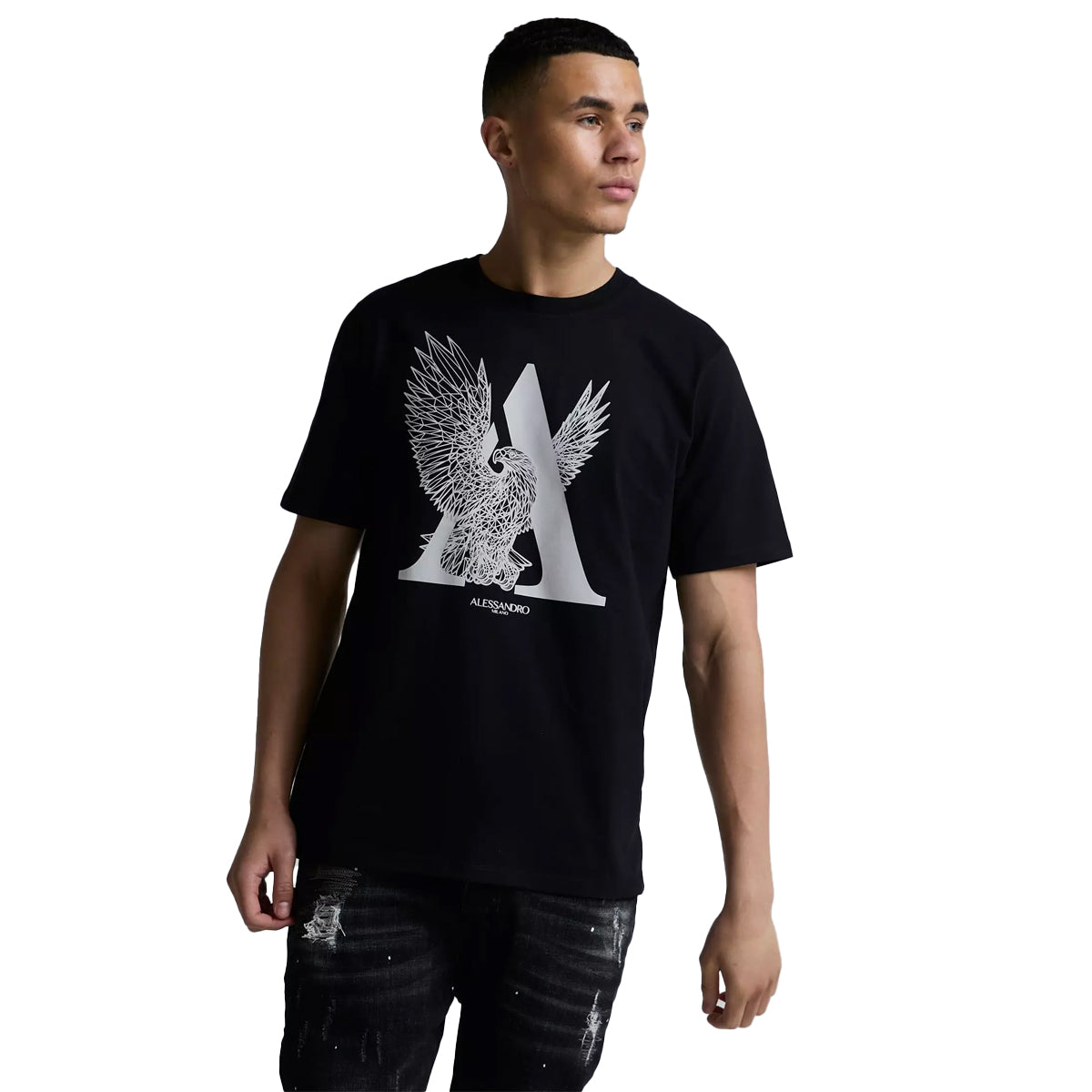 ALESSANDRO ZAVETTI AQUILA T-SHIRT BLACK
