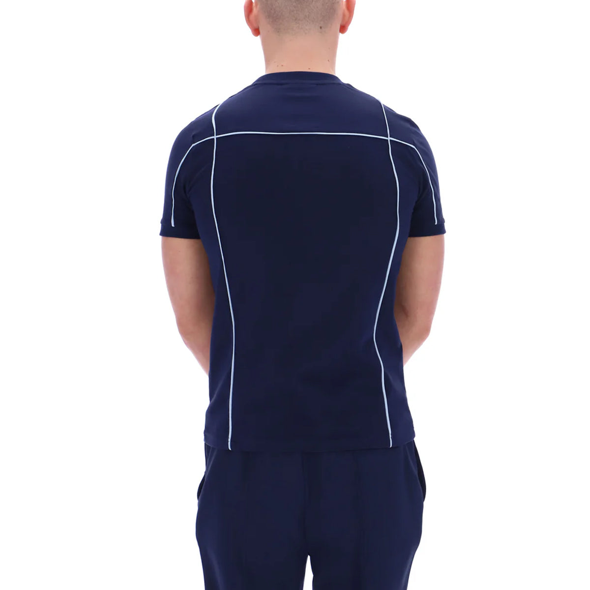 FILA TERRI T-SHIRT WITH CONTRAST PIPING NAVY/SKYWAY