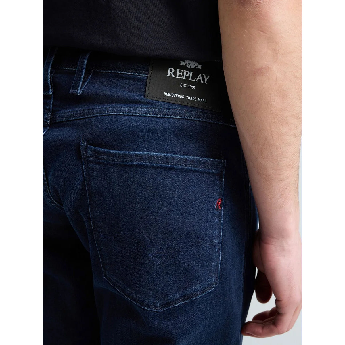 REPLAY ANBASS POWER STRETCH BLUE JEANS M914 41A C38 007