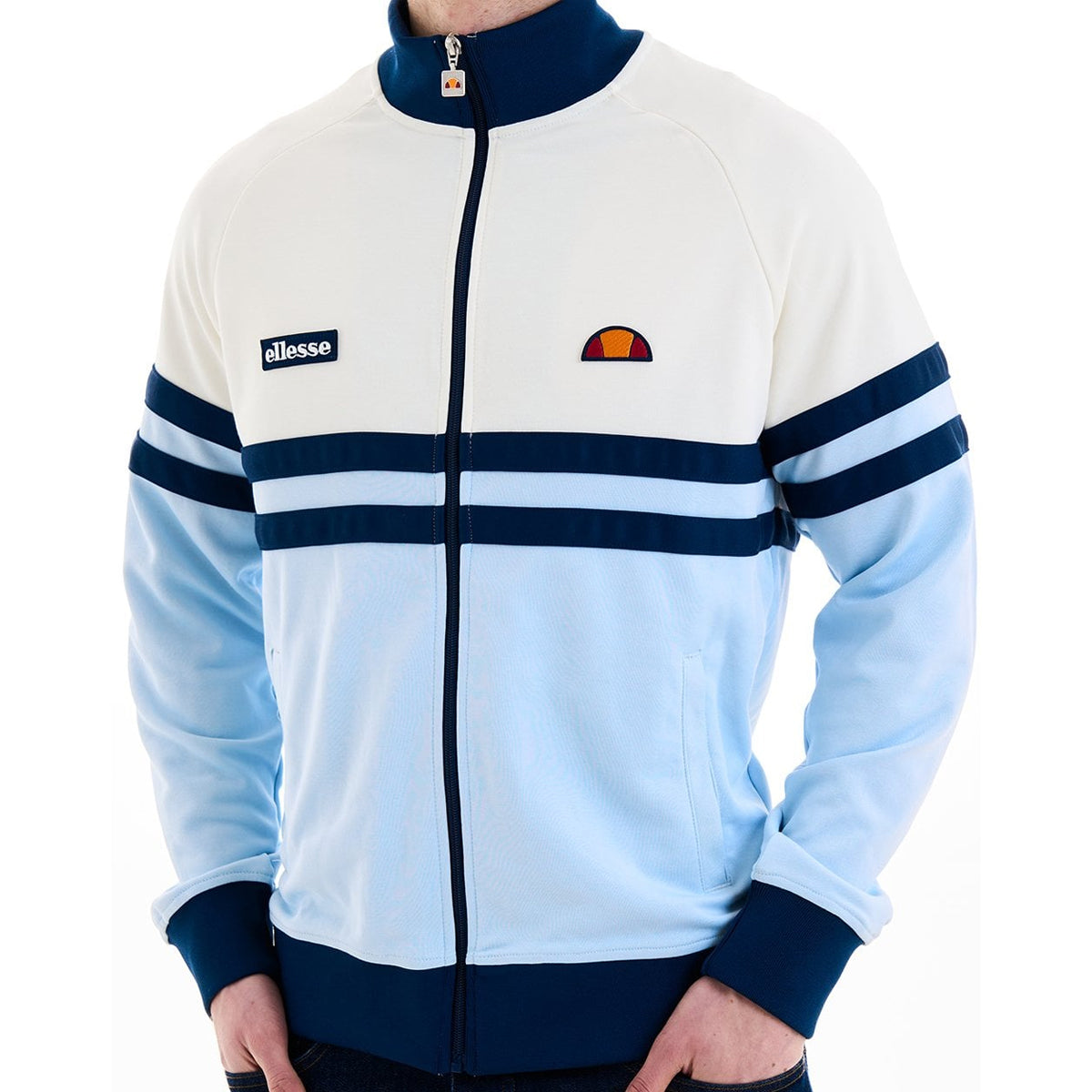 ELLESSE RIMINI TRACK JACKET OFF WHITE/LIGHT BLUE