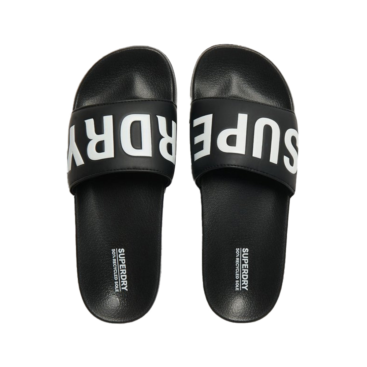 SUPERDRY POOL SLIDE BLACK/OPTIC 33B MF310291A