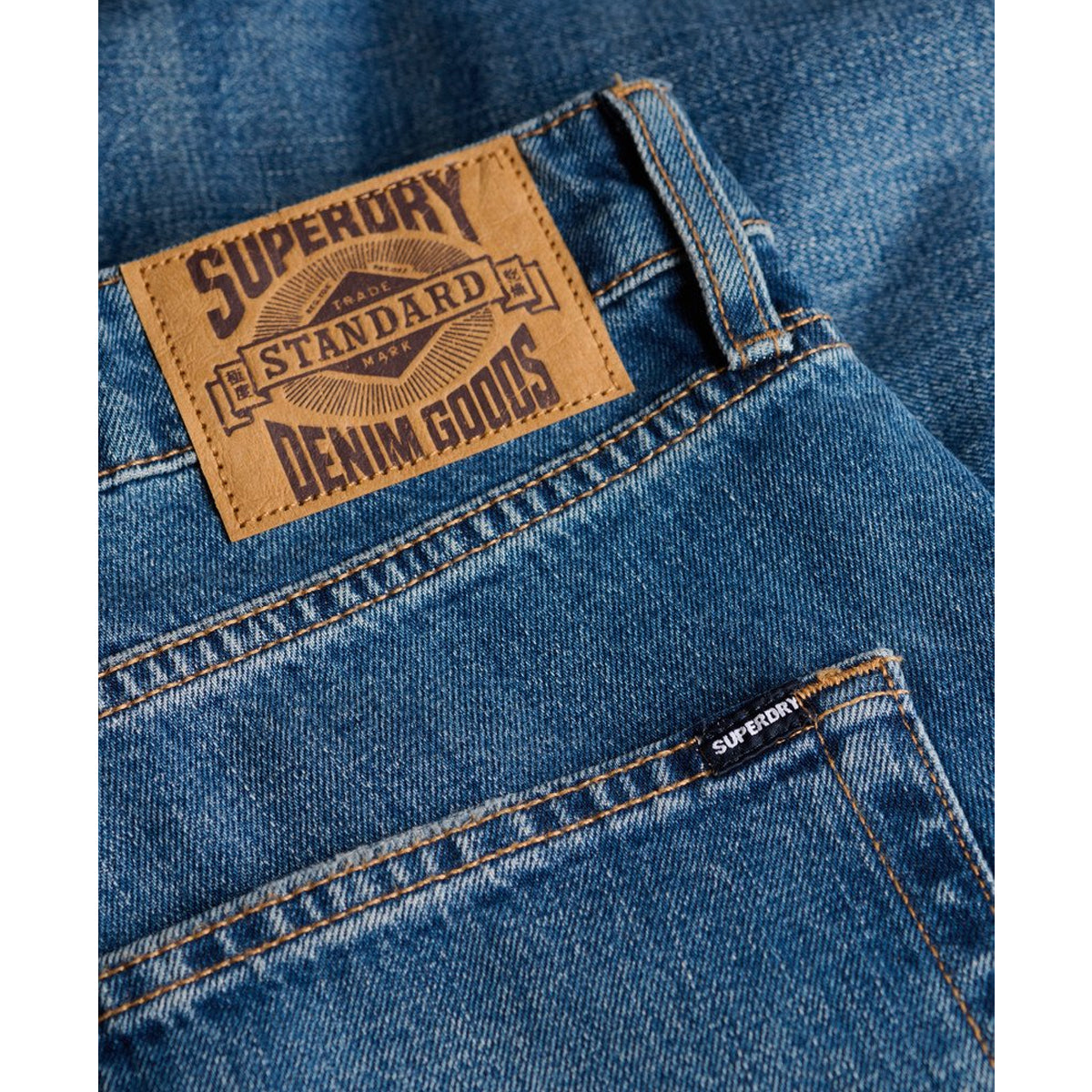 SUPERDRY VINTAGE STRAIGHT SHORT BUCK BLUE