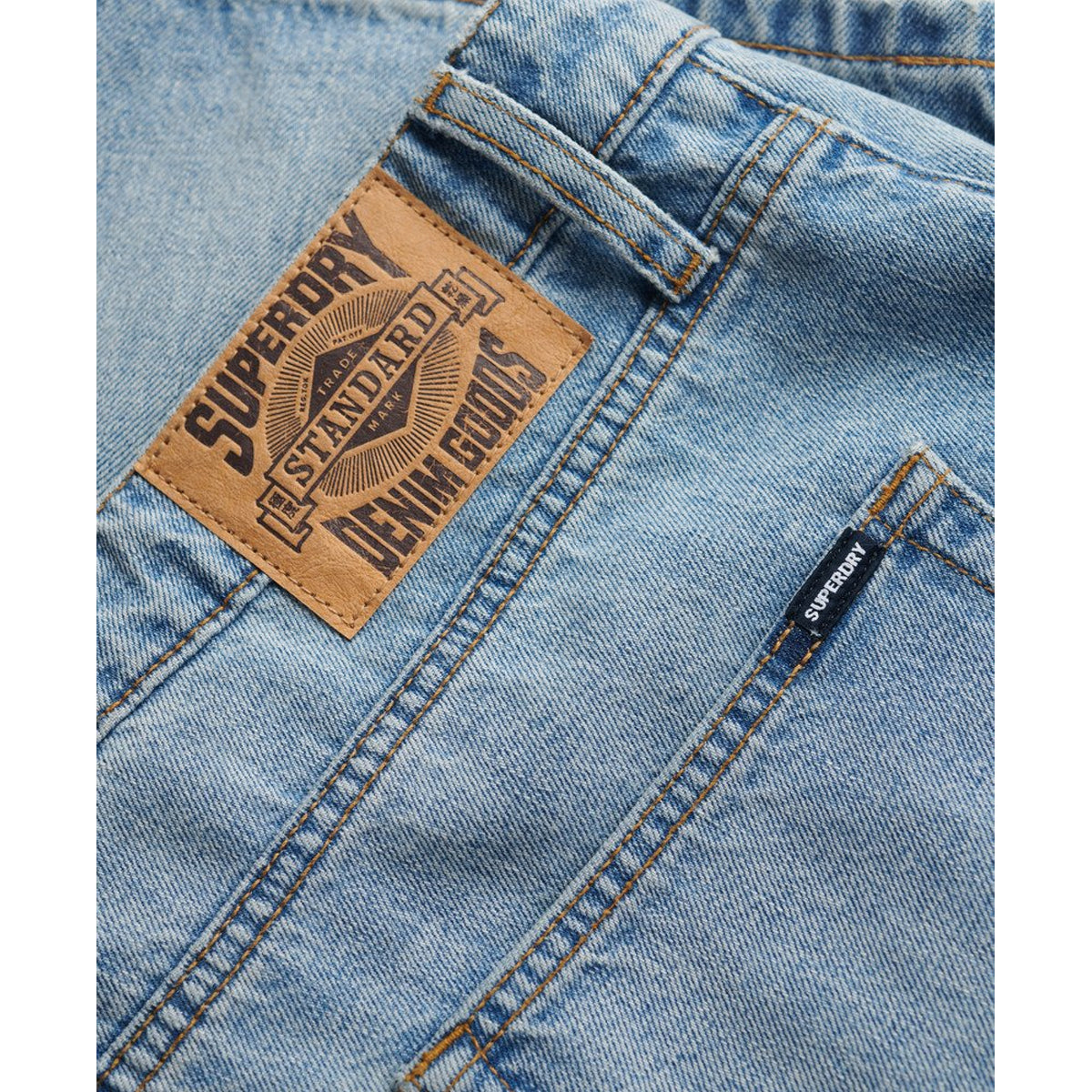 VINTAGE STRAIGHT DENIM SHORTS FAIRFIELD LIGHT BLUE F2G