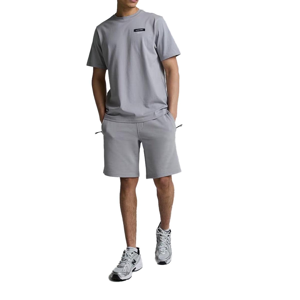 CENERELLO BADGE T-SHIRT CLOUD GREY