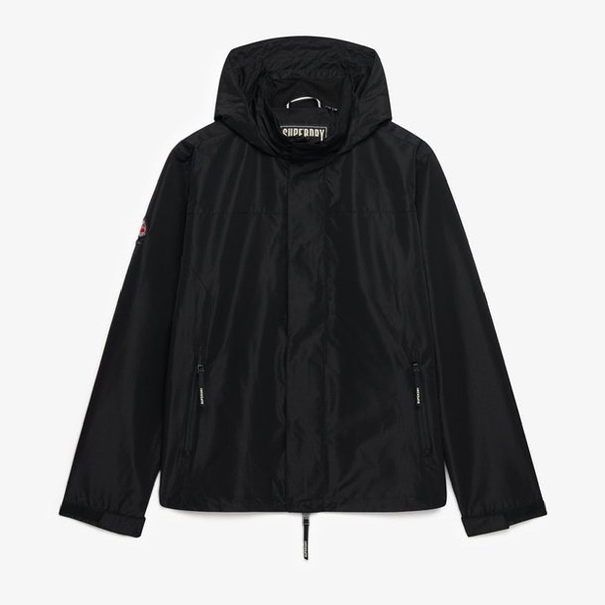 SUPERDRY HOODED SHELL BLACK JACKET