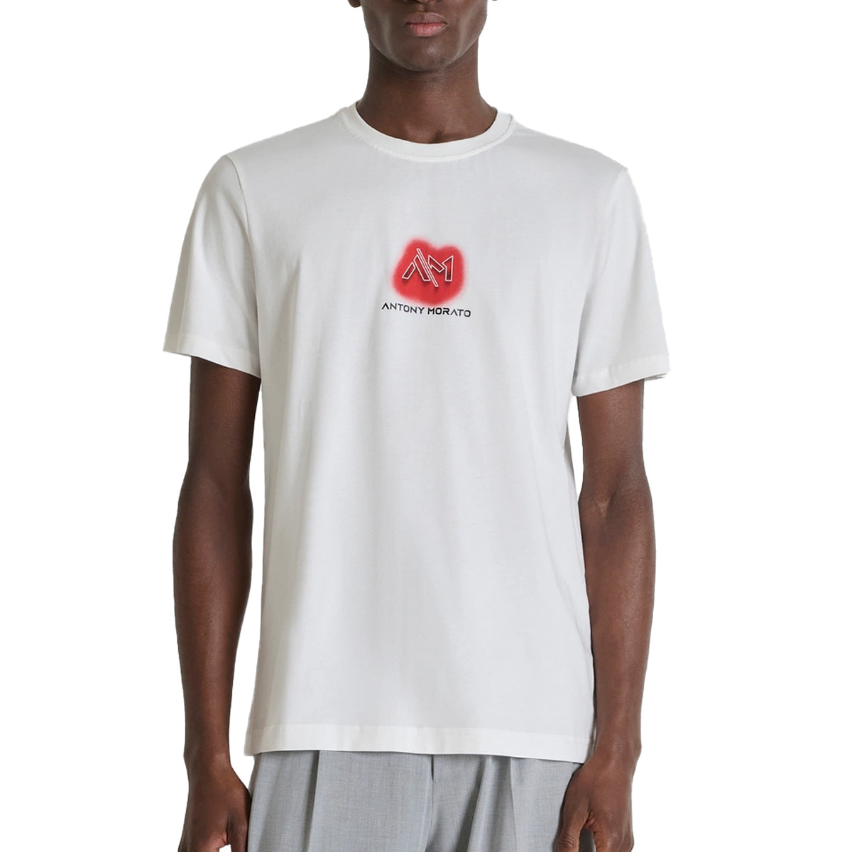 ANTONY MORATO PRINT LOGO  T-SHIRT CREAM MMKS02617