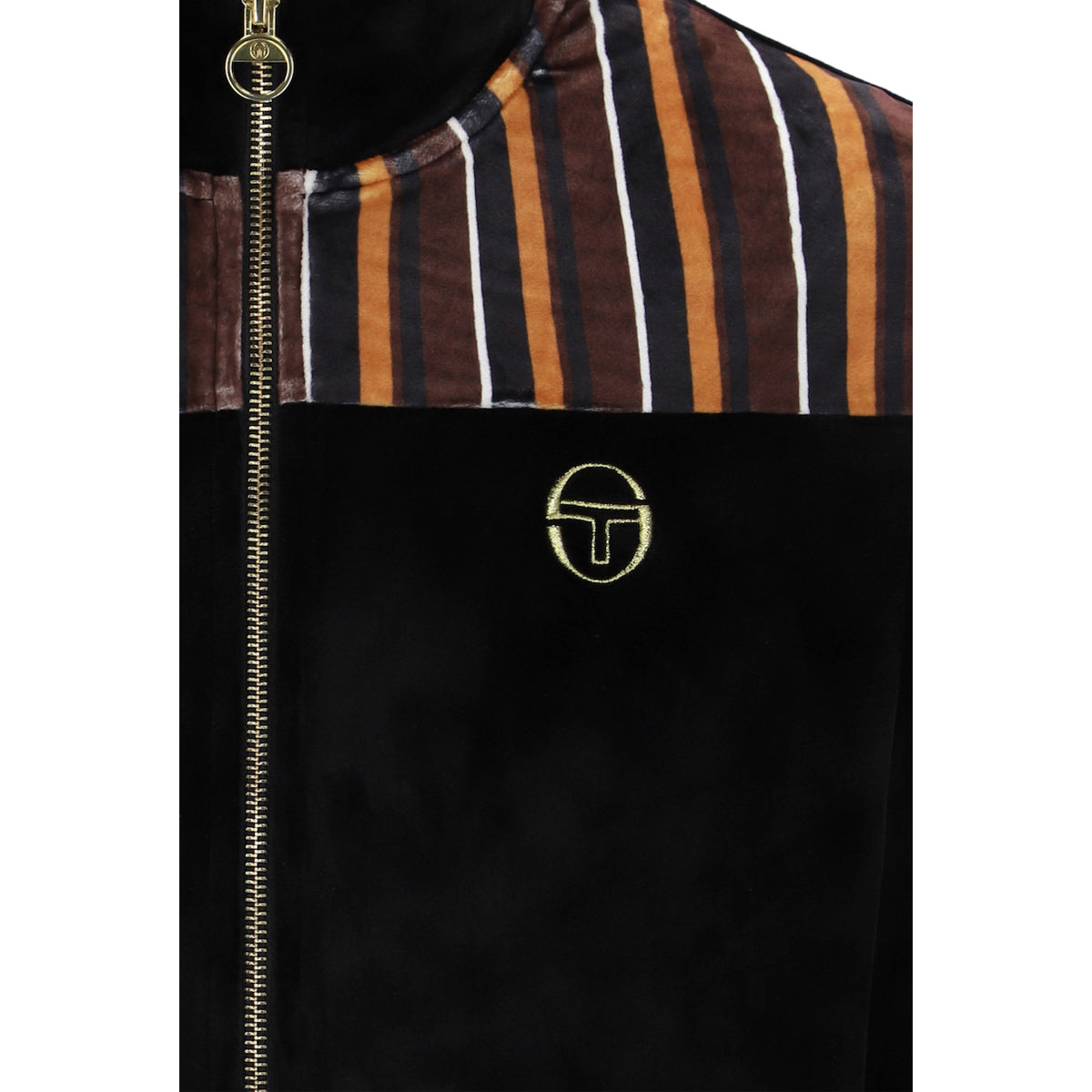 SERGIO TACCHINI GABIANO VELOUR BLACK TRACK TOP JACKET