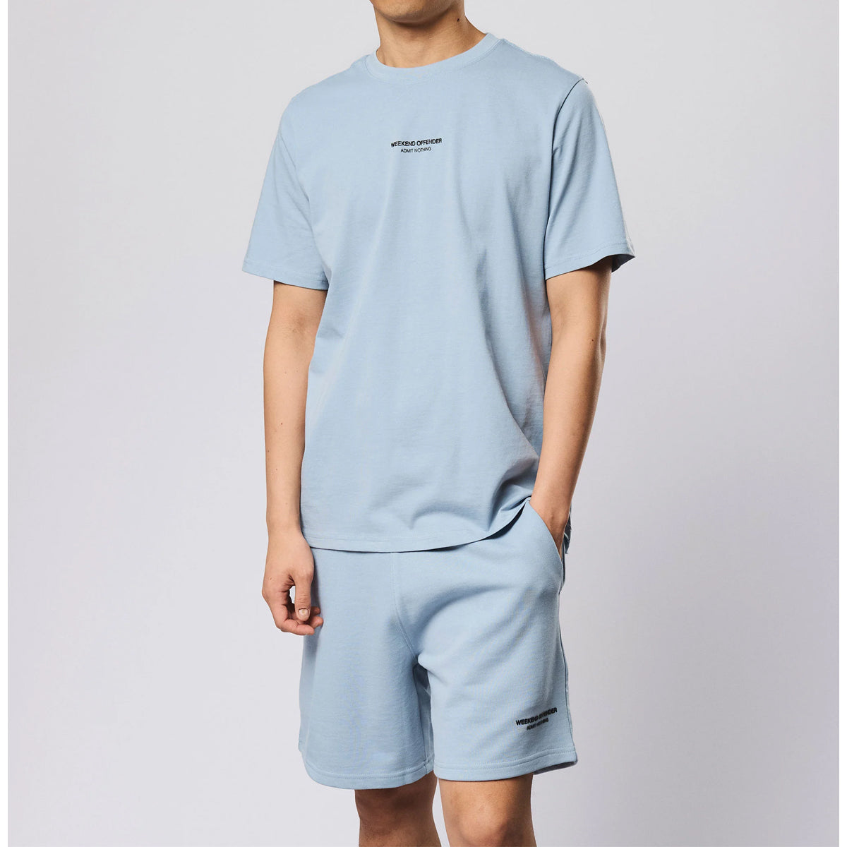 WEEKEND OFFENDER MILLERGROVE T-SHIRT BLUE TOURMALINE/BLACK