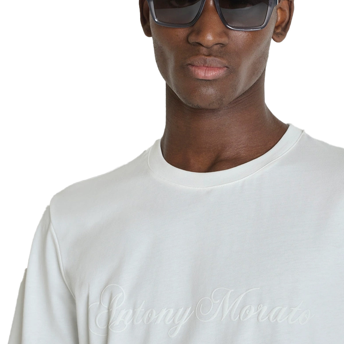 ANTONY MORATO SCRIPT LOGO  T-SHIRT CREAM MMKS02634